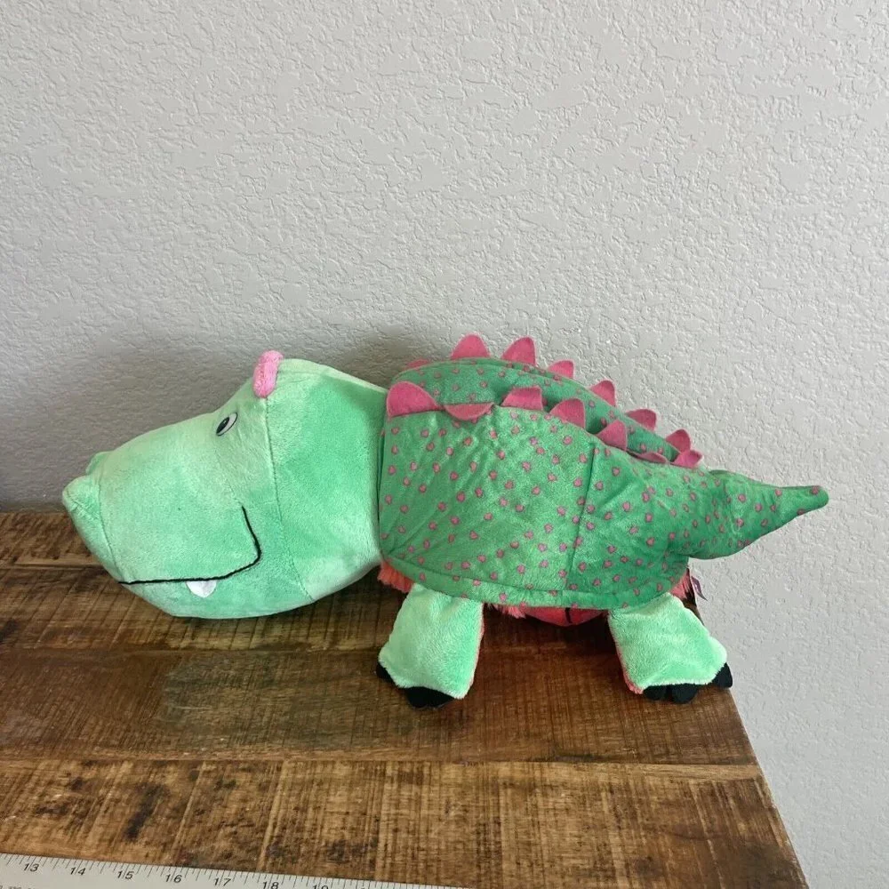 Toy Fiipazoo Pink Boo Boo Bear and Green Rosey Gator Plush Alligator 2 in 1